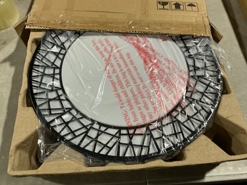 Condition photo showing Good Condition for lightania 16 inch flush mount ceiling light, modern black led ceiling light fixture, 28w 2800lm 2700-6500k adjustable, dimmable ceiling lights for bedroom, kitchen, hallway, bathroom, etl listed 16 inch black