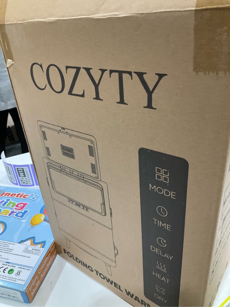 Condition photo showing New/Like New for Towels Warmer for Bathroom, Foldable Hot Tub Large Towel Warmer Bucket with 2-in-1 Heating and Drying Functions, Fits Up to Two 40"X70" Oversized Towels, Blanket, Clothes and Robe for Single or Double
