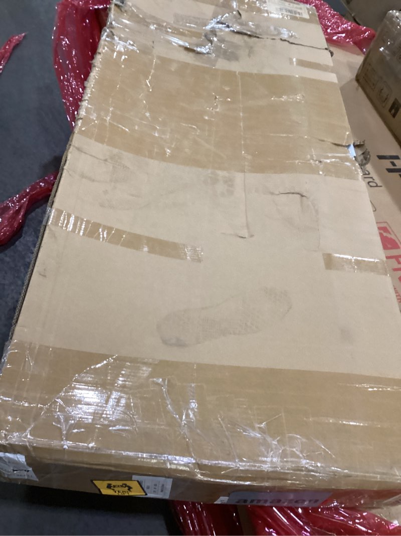 Condition photo showing As Is for MELIPRON Van Partition Bulkhead Fit for Ford Transit 150 250 350 Mid Roof with Door Handle, Acrylic Custom Window Board black partition with lock