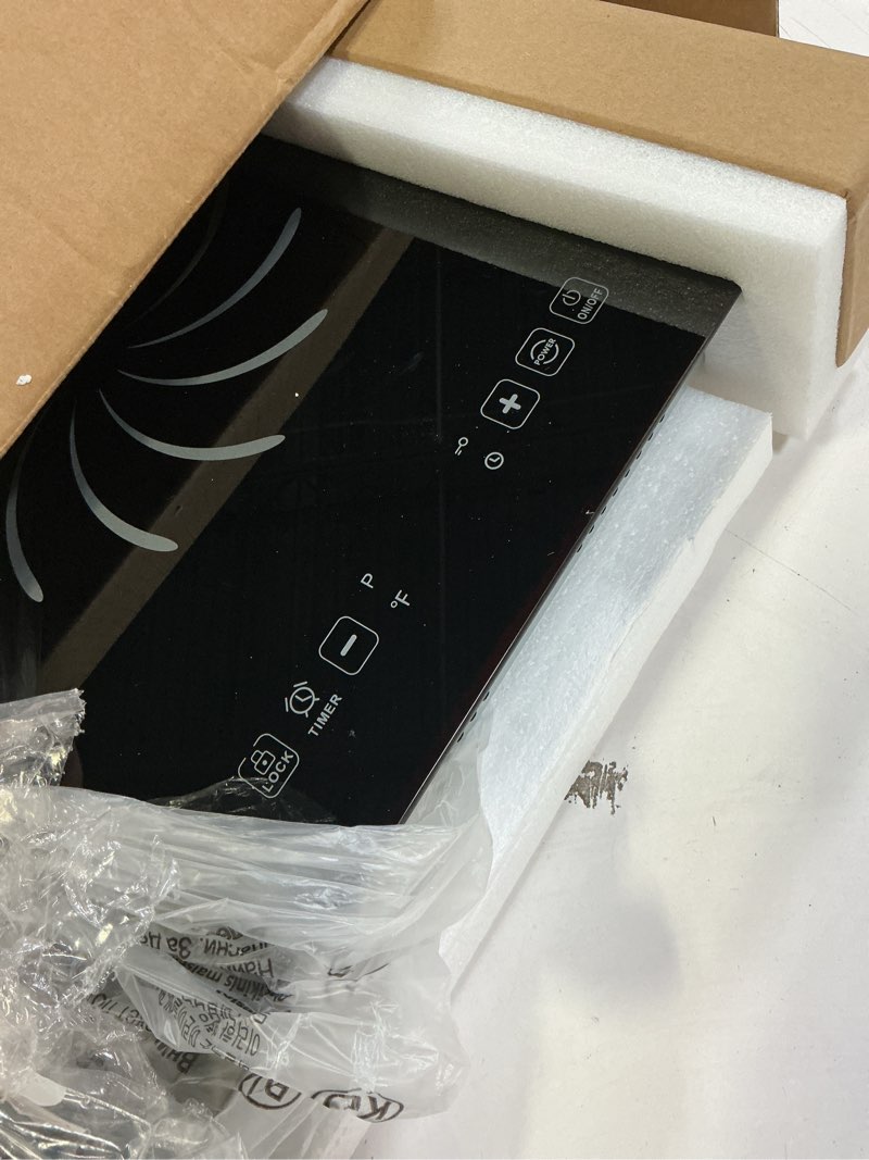 Condition photo showing Good Condition for karinear 2 burners electric cooktop 110v, portable electric stove top 24 inch countertop burner, radiant ceramic cooktop, sensor touch, timer, safety lock