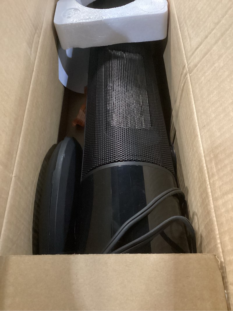 Condition photo showing As Is for Tower Heater for Indoor Use - 25" Portable Space Heater with 3D Flame, Remote, Adjustable Thermostat, 2 Heat Modes, Multiple Safety Protection, 12H Timer, Quiet Electric Heater for Large Room