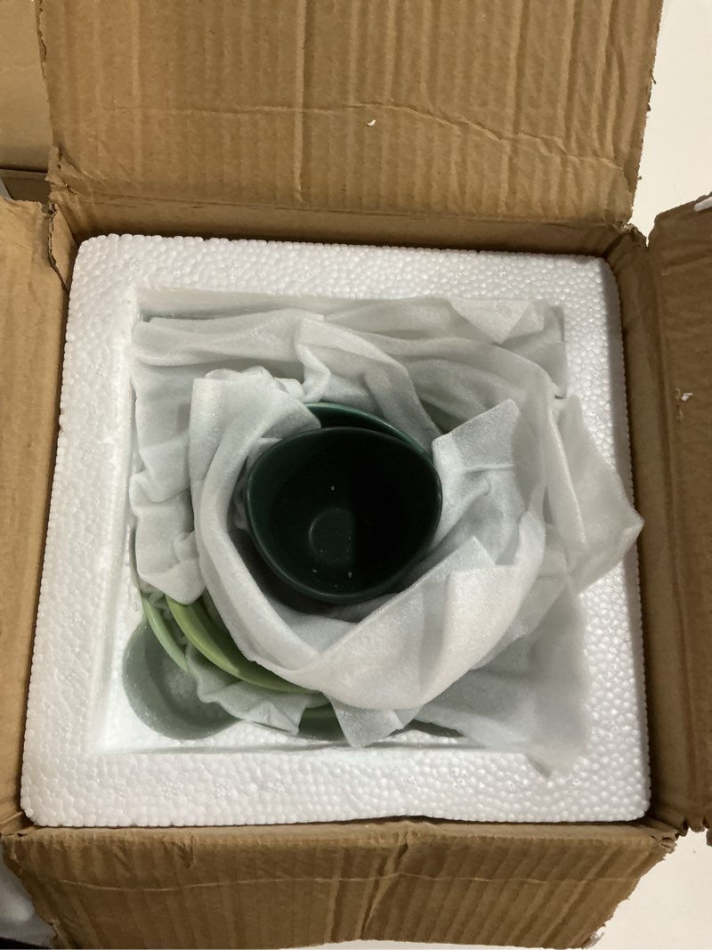 Condition photo showing New/Like New for notakia salad decorative bowls lotus shaped pasta bowls dishwasher safe, unique angled ceramic bowls for salad, pasta, soup, rice, prep, ideal for restaurant (green) green bowls