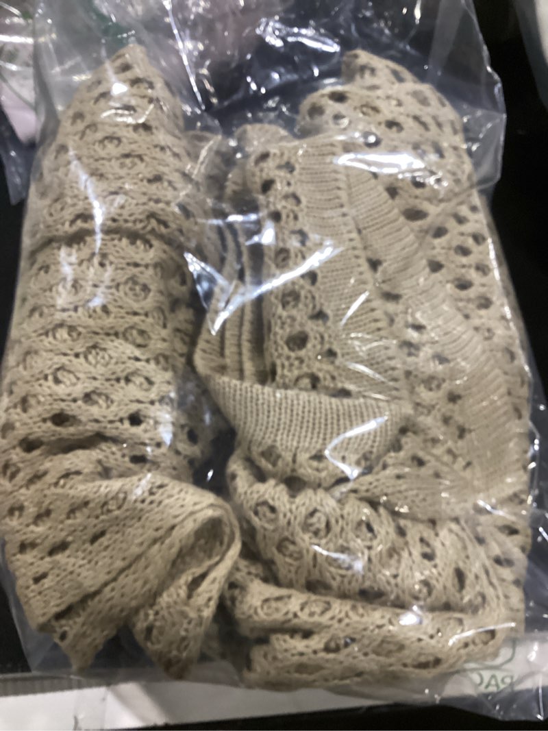 Condition photo showing Good Condition for kaei&shi crochet maxi dress,starfish deep plunge beach cover ups for women long,sexy resort pool party vacation outfits large khaki