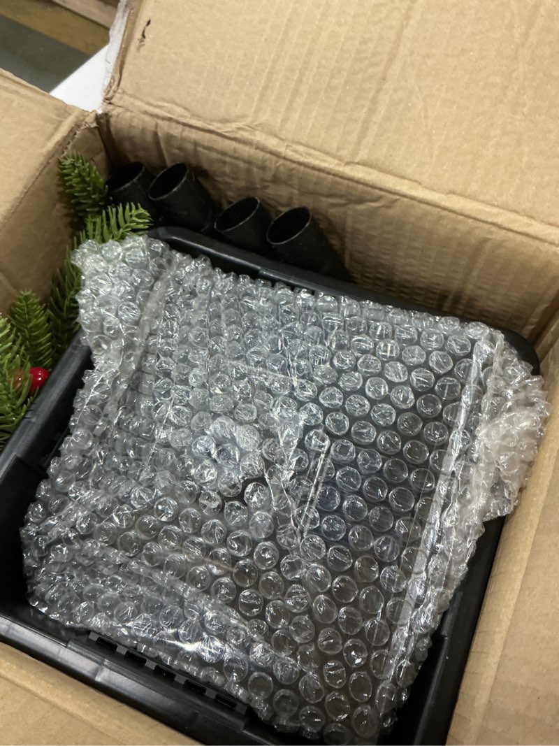 Condition photo showing Good Condition for 59" Solar Christmas Lamp Posts with Flowerpot?Outdoor Decorative Christmas Light Post, Waterproof Garden Light with Holiday Wreath 1 Pack
