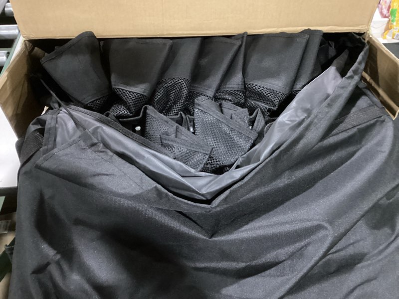 Condition photo showing Good Condition for soccer bench- folding team bench soccer 9 seats, portable sideline sports benches with mesh seat and back with bag, foldable breathable chairs for sports football camp events (black