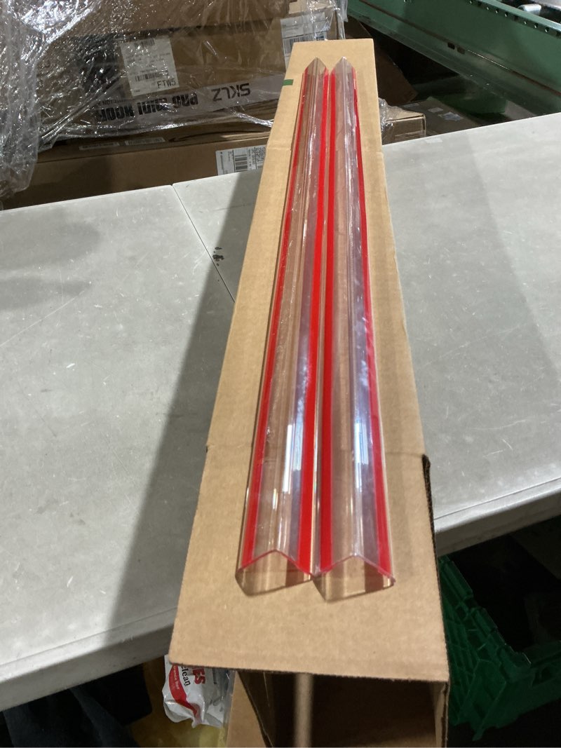 Condition photo showing Good Condition for newtay 2 pcs 1/2'' x 36'' long clear vinyl l-type seal strip with pre-applied self adhesive threshold water dam barrier bathroom glass shower door seal strip for gap frameless shower door