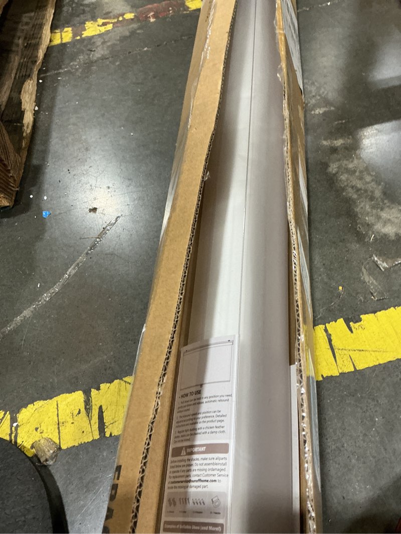 Condition photo showing Good Condition for sunoff blackout roller shades blinds cordless for windows pull down room darkening door blinds with thermal insulated easy to install for living room,bedroom,home,office,linen beige 33.5" w x 72" h 33.5"w x 72"h linen beige