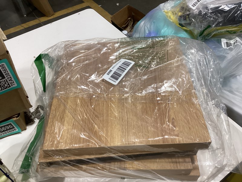 Condition photo showing Good Condition for Fun Memories Square Floating Shelves for Wall - 12 Inch Deep Floating Shelves with Invisible Brackets, Oak Small Wall Shelf for Living Room, Bathroom, Bedroom, and Kitchen Decor?Set of 4 Oak 12"W x12"D - 4P