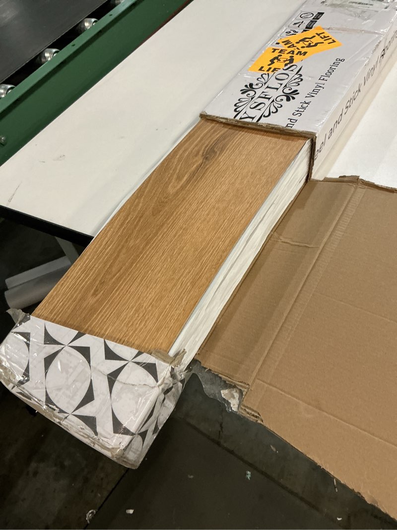 Condition photo showing Good Condition for Mysflosy Peel & Stick Floor Tile, 36-Pack 54 Sq.Ft Waterproof Vinyl Flooring Self-Adhesive, Wood-Look Vinyl Planks for DIY Installation 36 x 6 inches Blonde Oak 36