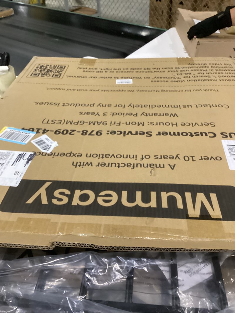 Condition photo showing As Is for mumeasy 29.7–48" baby gate for stairs dog gate for doorways auto close child gate indoor safety p