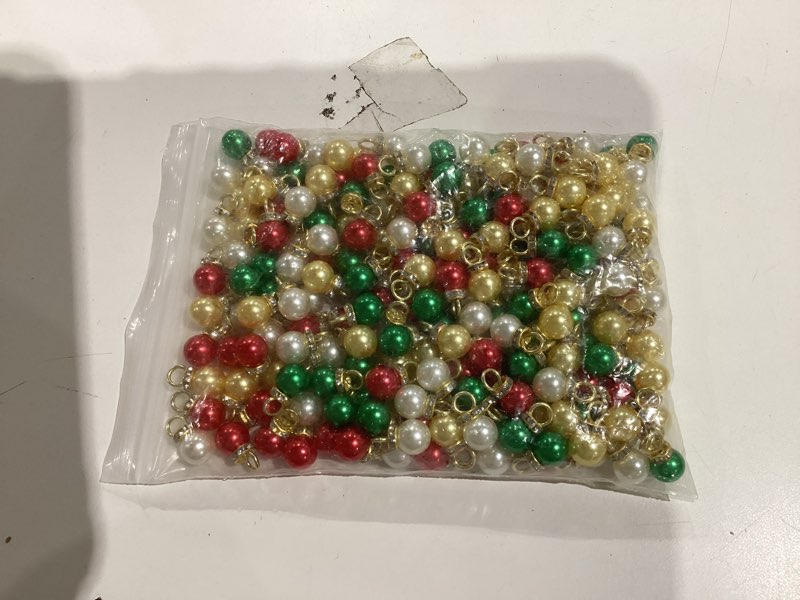 Condition photo showing Good Condition for DECHOUS 200Pcs Christmas Mini Balls Ornaments: Multicolor Imitation Pearl Miniature Christmas Tree Ornaments Balls for Small Tree, Xmas Decor, Holiday Party, DIY Crafts