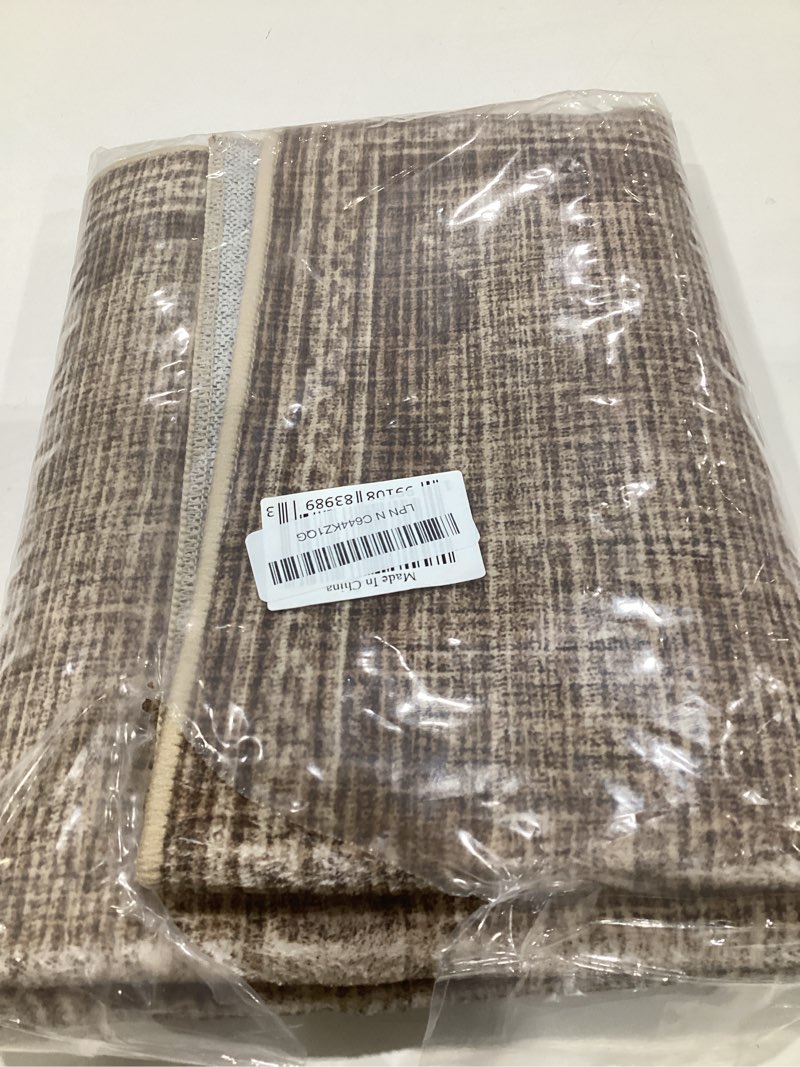 Condition photo showing As Is for garveehome door mat indoor rugs for entryway scalloped small rug 2x3 washable non-slip solid coffee modern minimalism soft low-pile throw carpet for bedroom kitchen bath entrance coffee 2' x 3' (rectangular)
