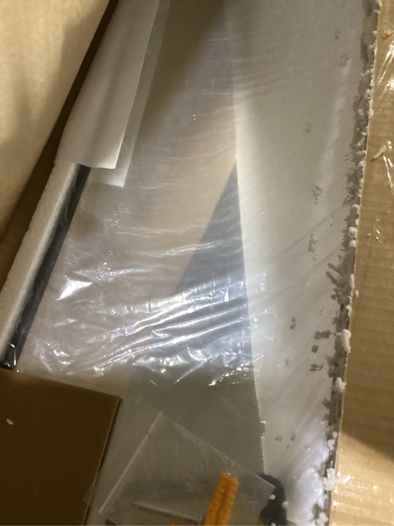 Condition photo showing Good Condition for mirror full length, upgraded 16"x59" body wall mirrors with shatter-proof glass, floor standing, hanging or leaning, tall mirror with stand aluminum alloy frame for bedroom cloakroom claccic black-rect 59"l x 16"w