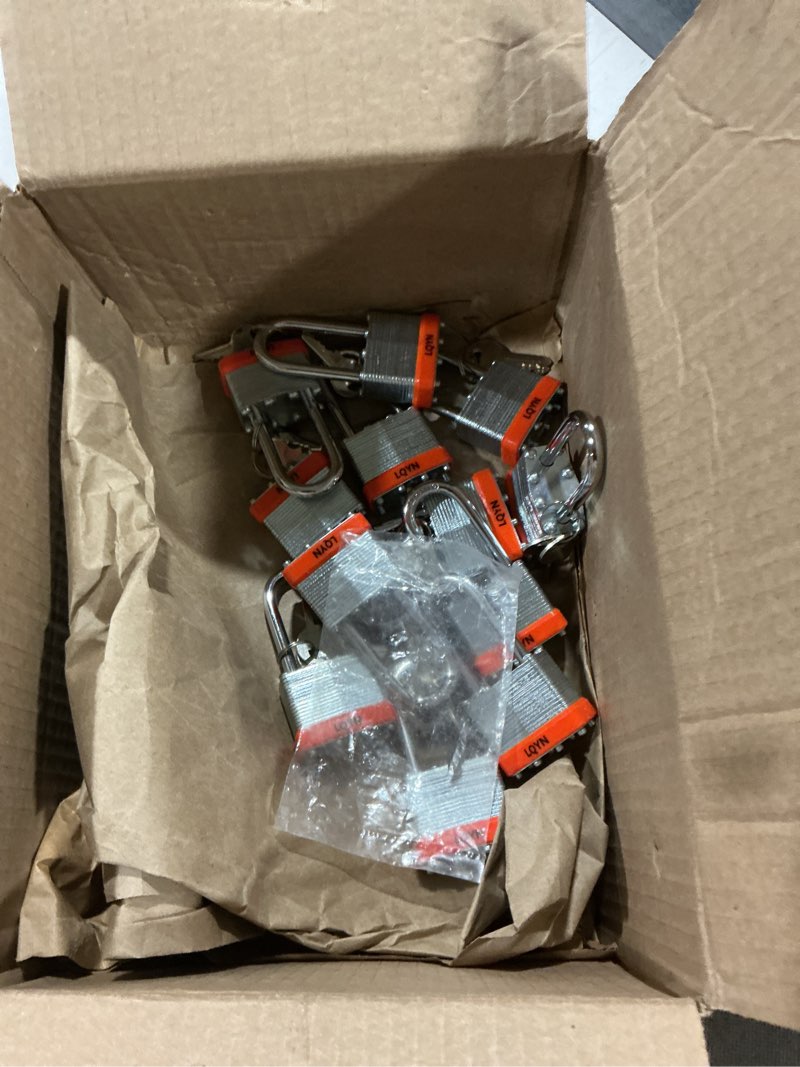 Padlocks with Same Key, LQYN 60 Pcs Laminated Keyed Padlock (1-9/16", 40mm), Keyed Alike Locks, Long