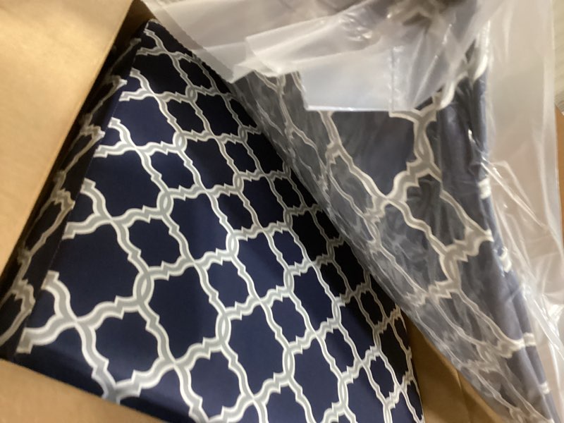 Condition photo showing Good Condition for arden earthfiber outdoor deep seat cushion set, 24 x 24, rain-proof, fade resistant, deep seat bottom and back cushion for chair, sofa sapphire blue garden trellis polyfill sapphire blue garden trellis 1 pack