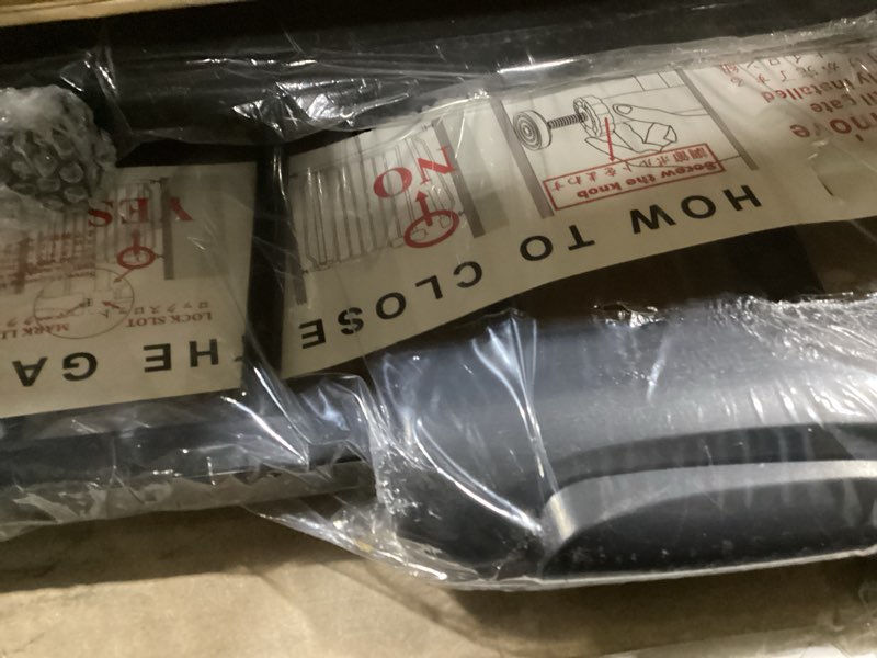 Condition photo showing Good Condition for Extra Wide 57.5-62 Inch Large Baby Gates for Stairs, Doorways - No Drilling, Pressure Mounted Pet Gates for Kids & Dogs Black 57.5"-62"/146-158CM