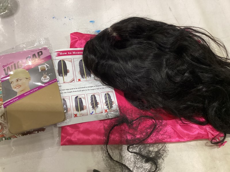 Condition photo showing As Is for Wear and Go Glueless Wigs Pre Plucked Pre Cut 4x4 Body Wave Bob Wig Human Hair wigs for black women Short Bob Wig Human Hair 180 dentisty natrual color 14inch 14 Inch 4x4 Body Wave