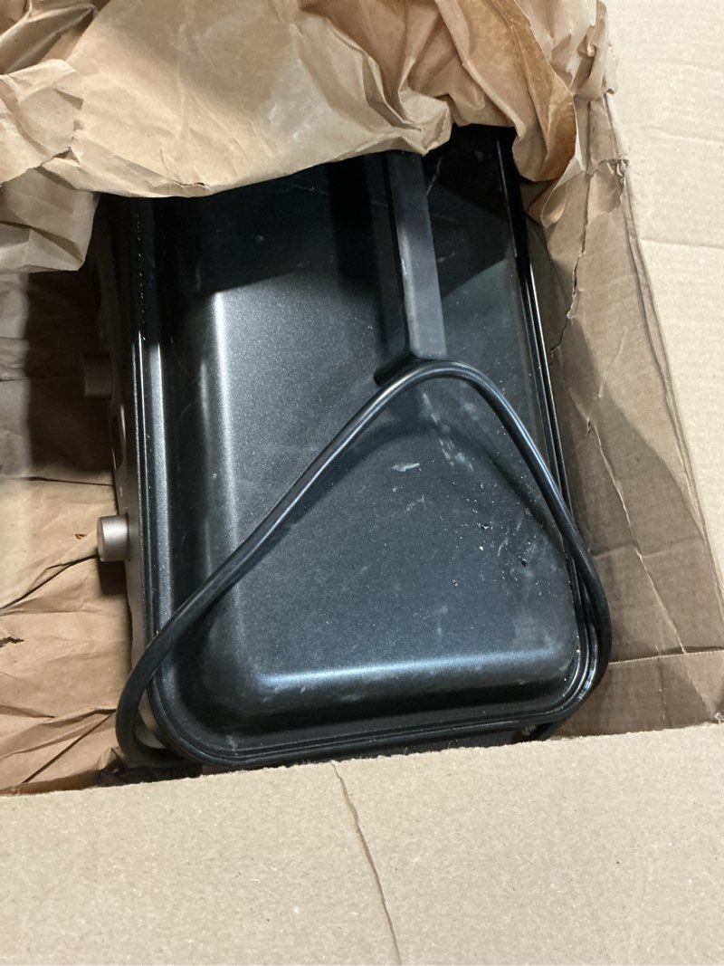 Condition photo showing As Is for AMZCHEF Double Induction Cooktop with Removable Griddle Pan Non-stick, 1800W 2 burner Portable Induction Stove With Sensor Touch 9 Power Levels, 99 Min Timer, Iron Grey