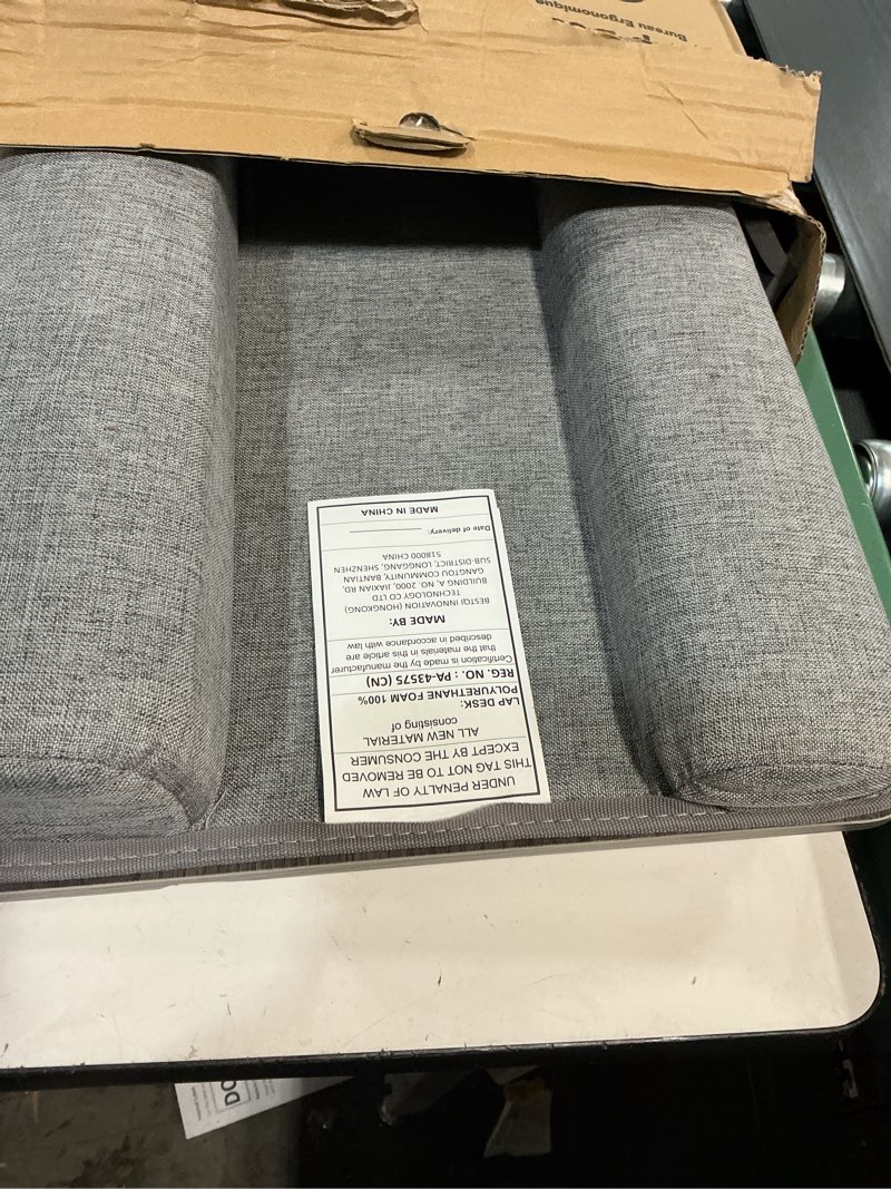 Condition photo showing Good Condition for HUANUO Lap Desk - Fits up to 17 inches Laptop Desk, Built in Mouse Pad & Wrist Pad for Notebook, Laptop, Tablet, Lap Stand with Tablet, Pen & Phone Holder, Black Woodgrain