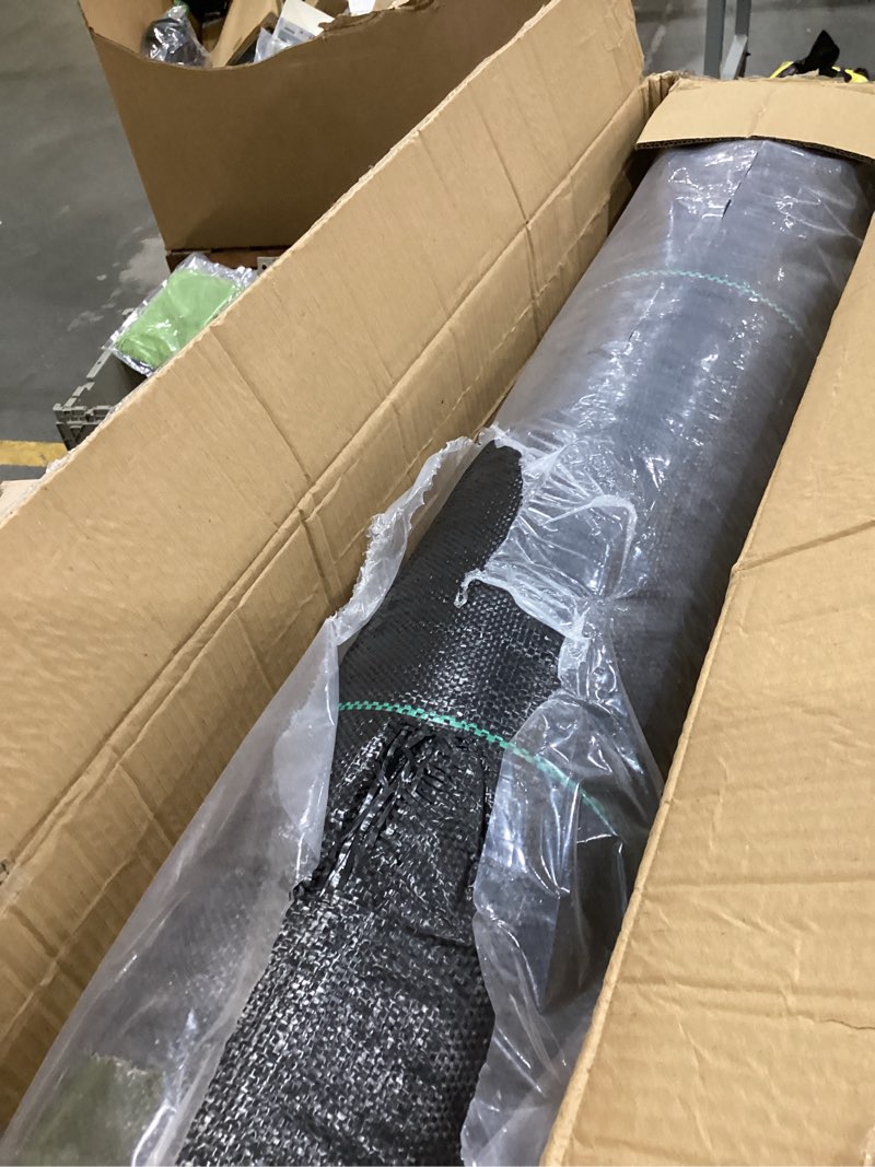Condition photo showing As Is for suwimut 1.3ft x 250ft weed barrier landscape fabric, heavy duty woven garden fabric weed cloth, ground cover weed block gardening weed mat for landscaping weed blocker garden bed cover