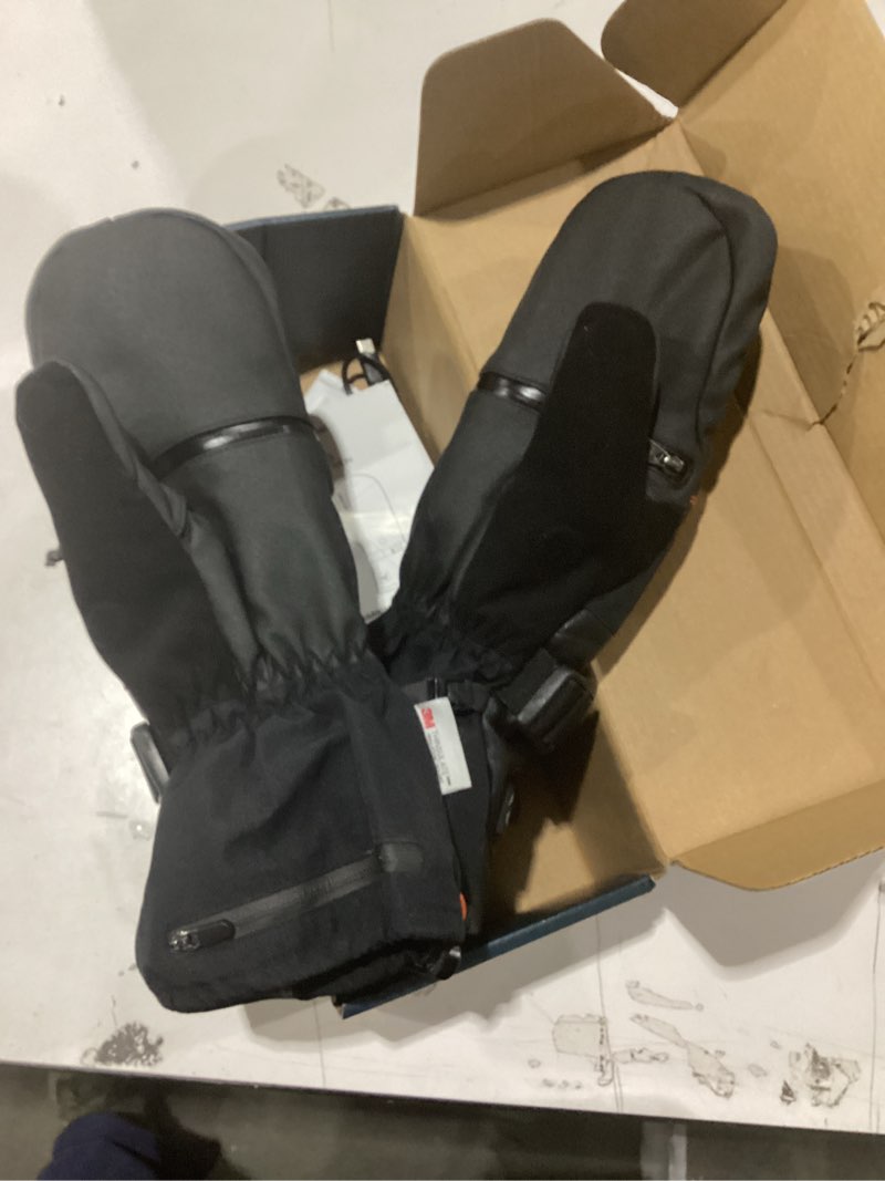 Condition photo showing New/Like New for KastKing Calido Heated Mittens for Men, Rechargeable Heated Gloves for Ice Fishing Skiing, Flip-Top Design, Water-Resistant Large