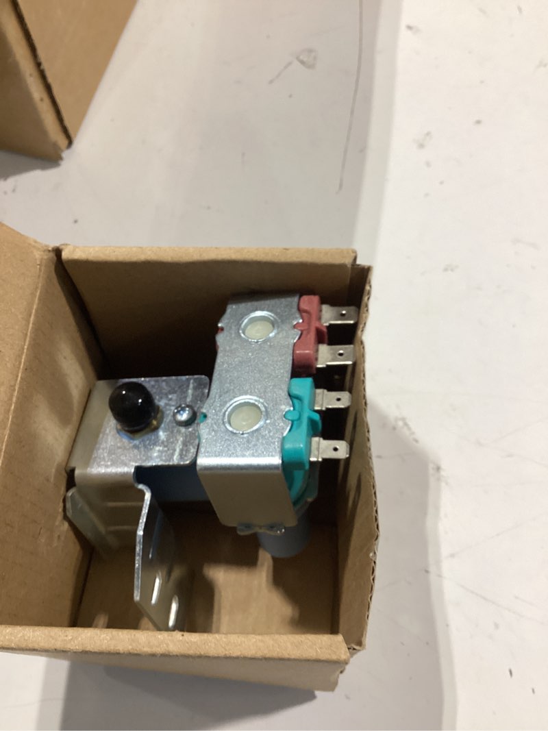 Condition photo showing New/Like New for w10853654 refrigerator water inlet valve compatible with whirlpool, kenmore, kitchenaid, roper, inglis refrigerator, replace 2182106 2188778 k-75384 ap5989758 ps11731255 2181707 2181729