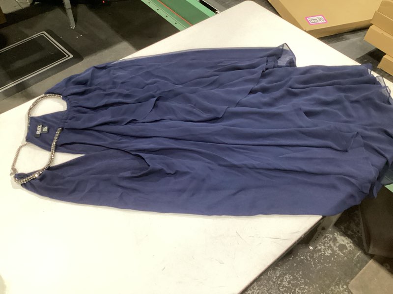 Condition photo showing Good Condition for S.L. Fashions Women's Plus Size Split Front Halter Neck Dress 22 Plus Navy