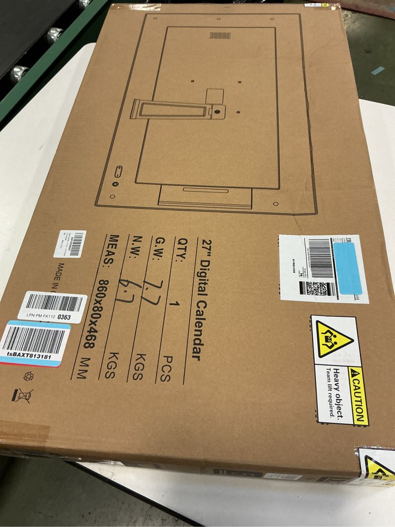 Condition photo showing New/Like New for Digital Calendar – 27 Inch Electronic Wall Calendar & Chore Chart, Smart Family Organizer with Interactive Touchscreen Display, Wall Mount in Portrait or Landscape 27 Inch White