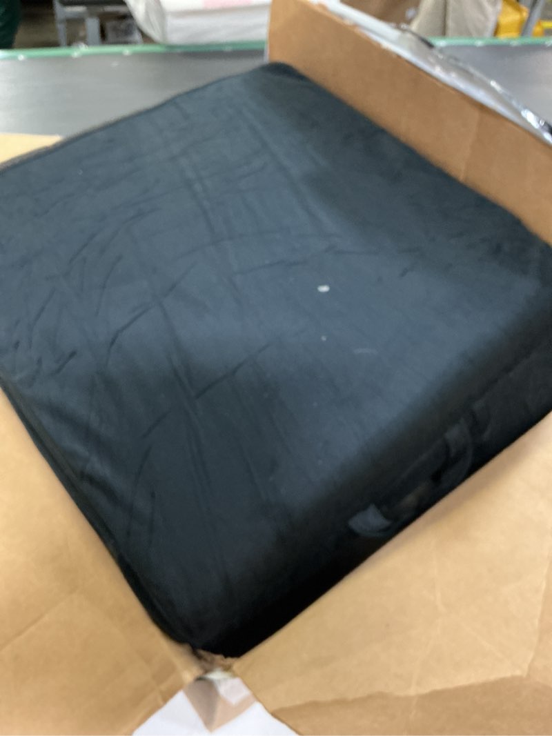 Condition photo showing As Is for Reading Pillow for Sitting in Bed Adult, Back Pillow for Bed Sitting up, Backrest Pillow with Arms, Back Support Pillows for Gaming Lounging Watching TV, Large 21" Black Large (Above 5'10") Black