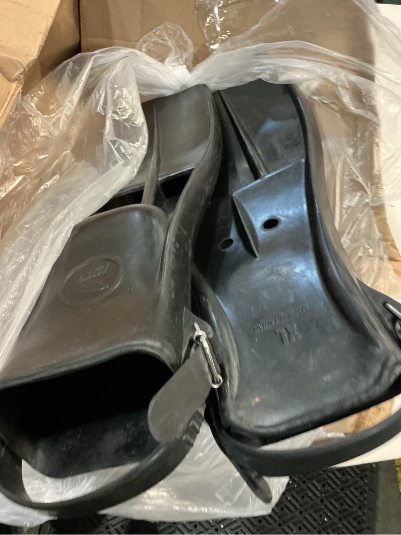 Condition photo showing As Is for (( size xl))ist rubber rocket scuba diver fins, military special ops gear, deep sea diving heavy duty equipment