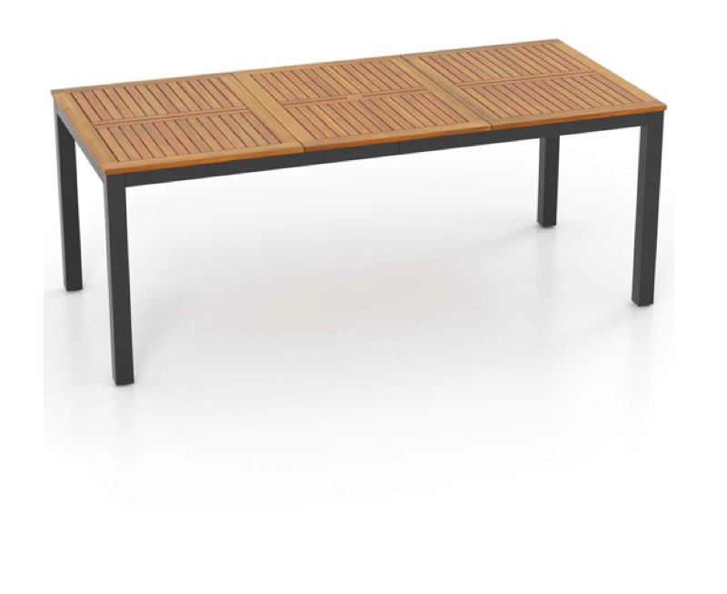 Palaiseur Rectangular 79'' L x 35.5'' W Outdoor Dining Table
