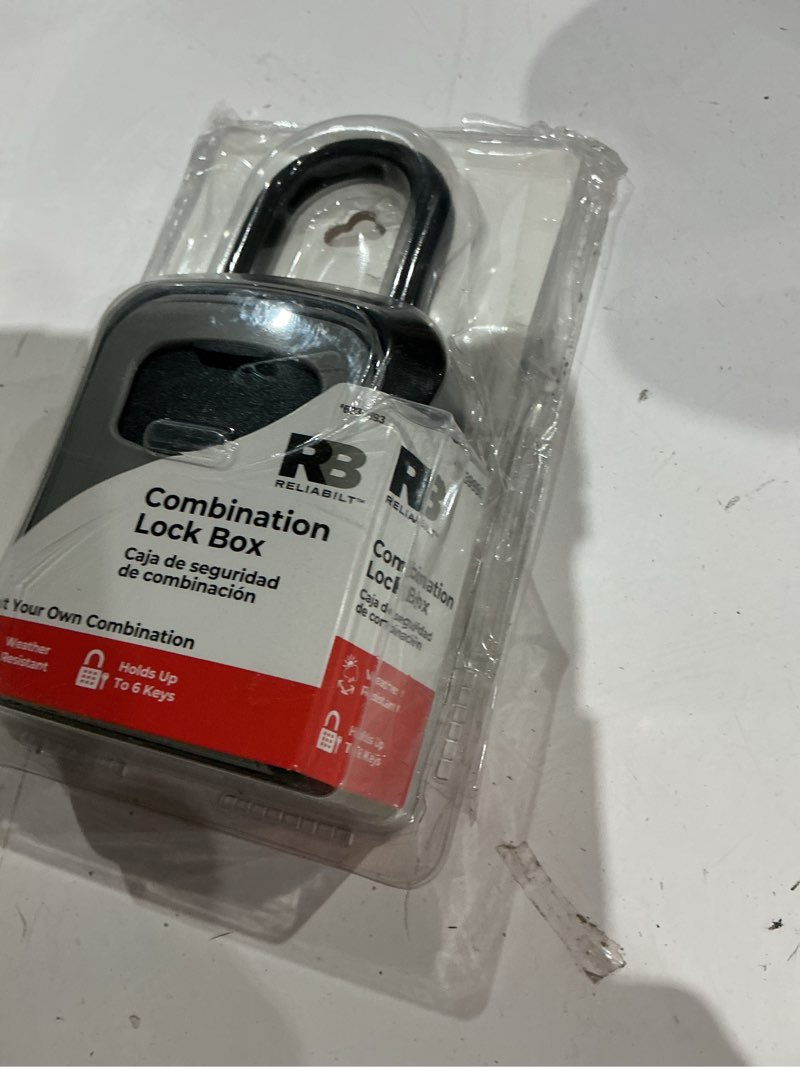 Condition photo showing As Is for reliabilt combination lock box