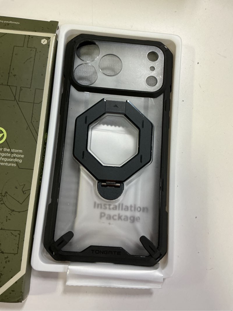 Condition photo showing Good Condition for tongate for iphone 17 pro max case with 360° spin magnetic stand, [compatible with magsafe][military-grade protection] with privacy screen protector & camera control cover for iphone 17 promax, black privacy black for iphone 17 pro max 6.9 inch