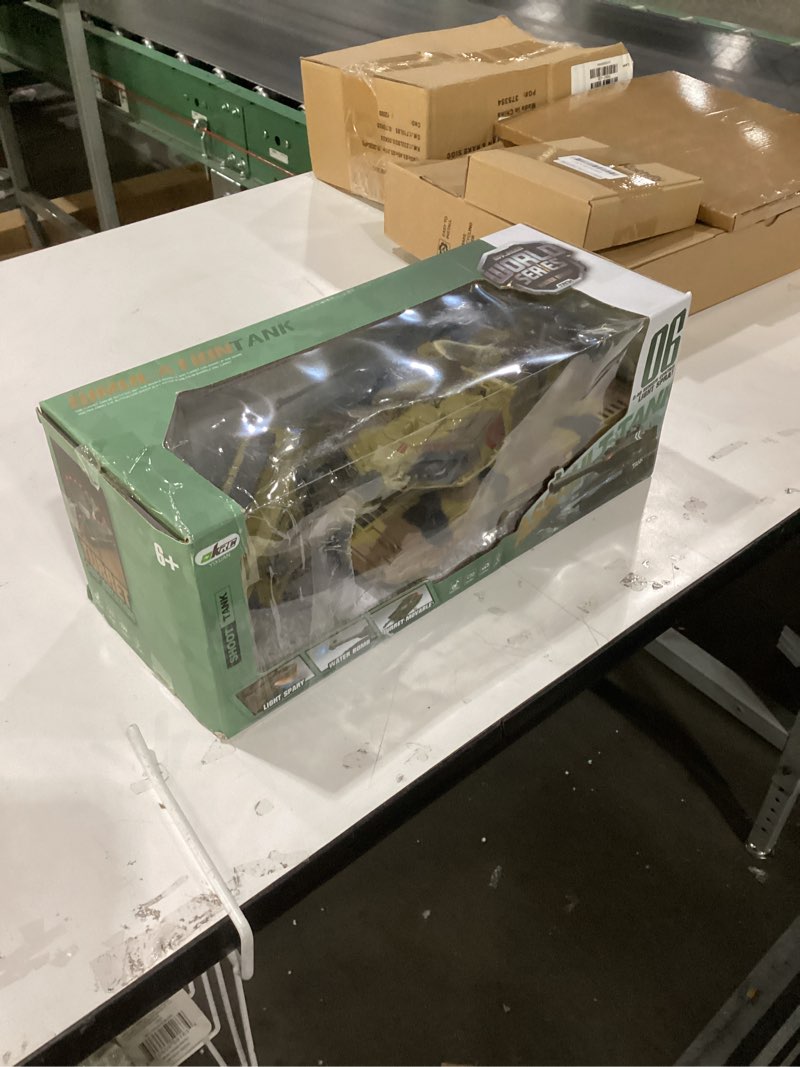 Condition photo showing New/Like New for 1/24 RC Tank -2.4Ghz Remote Control Army Tank with 360°Rotating Turret, Auto Demo, Sound & Smoke & Light, Military Vehicles Model Gift for Boys 6-8 Yellow