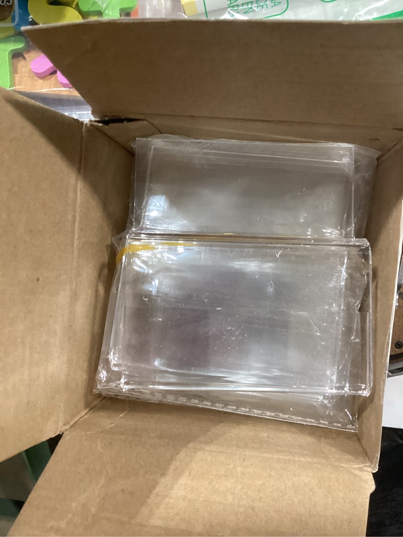 Condition photo showing Good Condition for kathfly 12 pcs acrylic slatwall sign holder product label holder horizontal 3.5" x 2" business cards or stickers clear office reception areas display