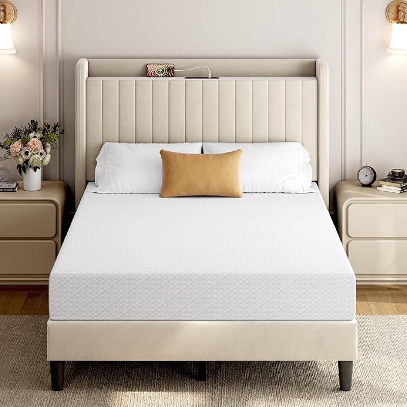 Yaheetech 8 Inch twin Size Mattress 3 Foam Layer Cooling Gel Memory Foam Mattresses, Green Tea for Fresher Sleep, Medium Firm, No Fiberglass, CertiPUR-US Certified