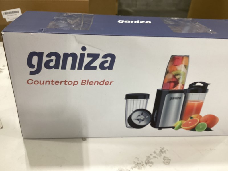 Condition photo showing New/Like New for ganiza blender for smoothies, 14pcs personal blender for shake and smoothies for kitchen with 3 portable cups (1x24oz & 2x17oz), single serve smoothie maker, nutritious recipe black silver