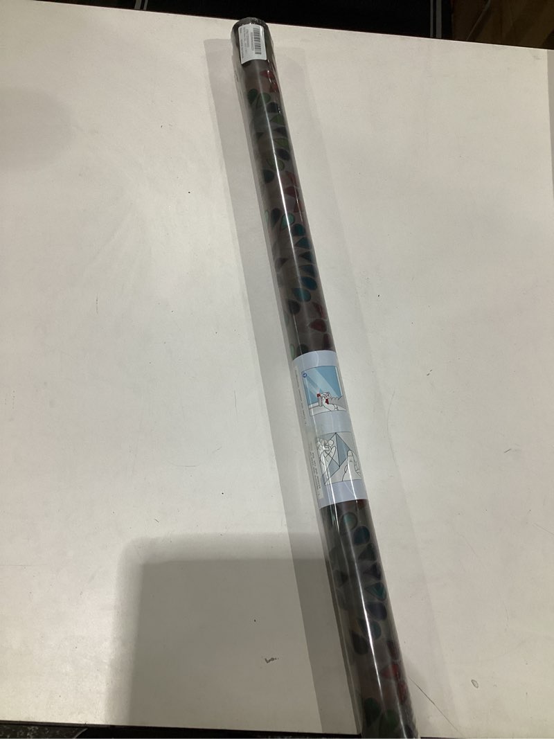 Condition photo showing New/Like New for DKTIE Retro Stain Glass Window Film for Glass Bas-Relief Texture 2nd Generation Frosted Film Two-Way Privacy Day and Night 3D Static Stained Glass Cling Tint (S631, 17.7in X 78.7in) S631 17.7in X 78.7in