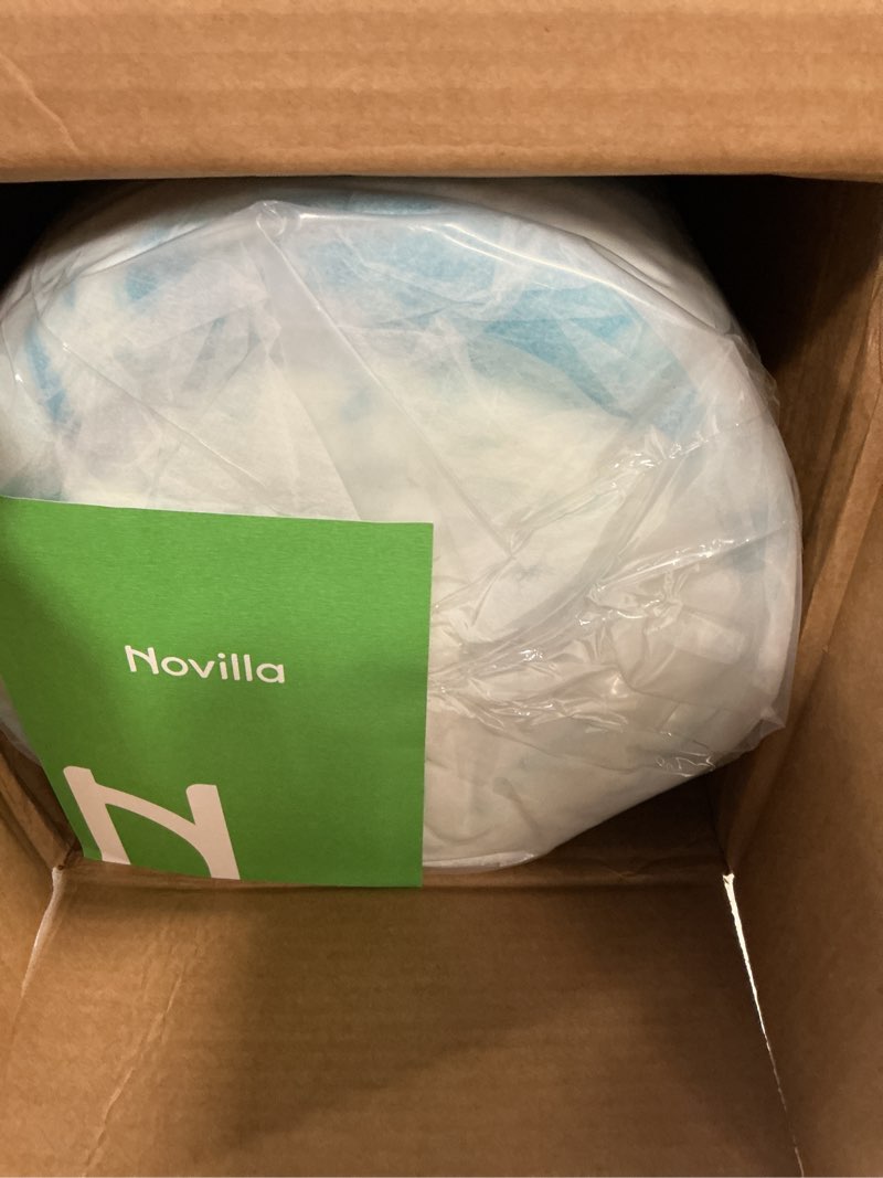 Condition photo showing New/Like New for Novilla Memory Foam Mattress Topper King - 3 Inch Cooling Gel Infused Memory Foam | Slow-Rebound Pressure Relief | CertiPUR Certified | Comfort for Sleeper Sofa, RV, Camper, Dorm Room 3 Inch Blue King