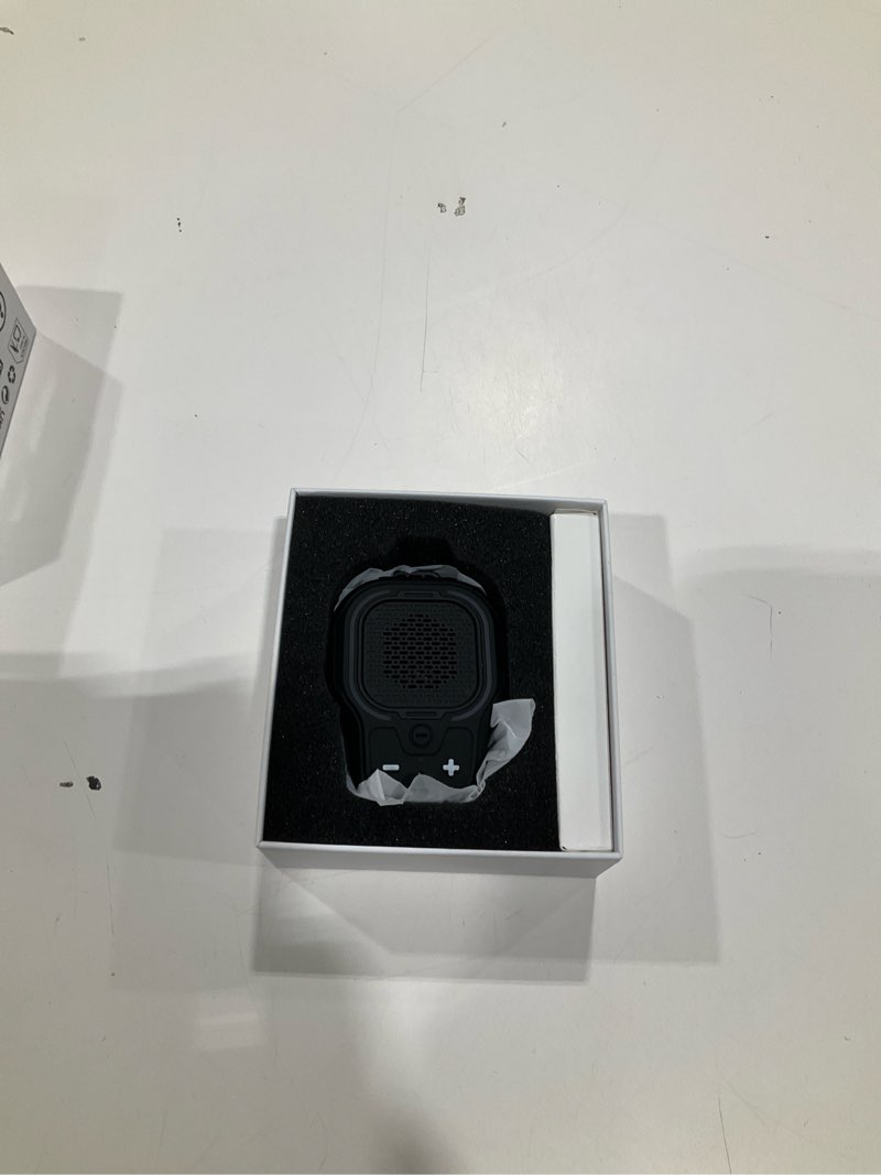 Condition photo showing Good Condition for wearable bluetooth speaker, magnetic clip-on portable wireless speaker, hifi sound loud mini speaker with 3 light modes, enc mic for hands-free calls music, lightweight for outdoor work cycling, black