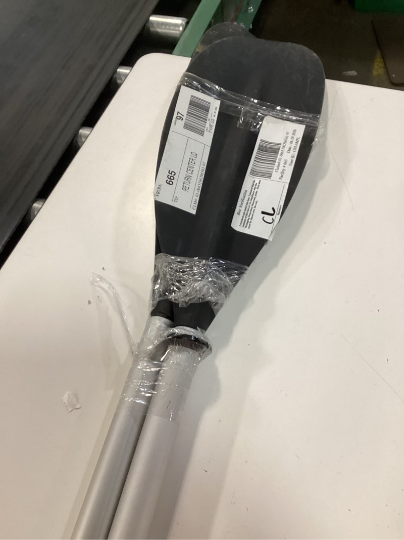 Condition photo showing Good Condition for ozark trail black aluminum and plastic adjustable 2-piece kayak paddles, 90"