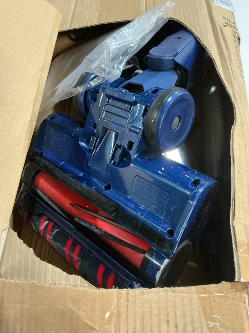 Condition photo showing As Is for Shark HZ3002 Stratos Ultralight Corded Stick Vacuum with DuoClean PowerFins HairPro, Self-Cleaning Brushroll, & Odor Neutralizer Technology, Navy Stratos w/ DuoClean & Odor Tech