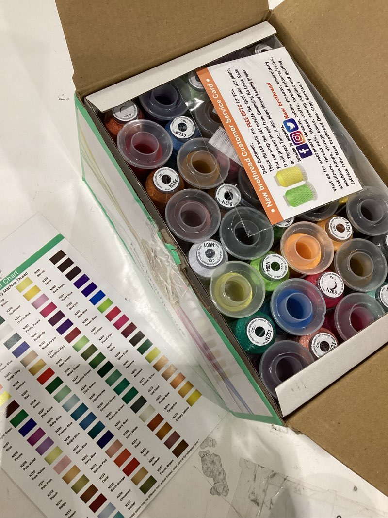 Condition photo showing Good Condition for new brothread 80 spools polyester embroidery machine thread kit 500m (550y) each spool - colors compatible with janome and robison-anton colors