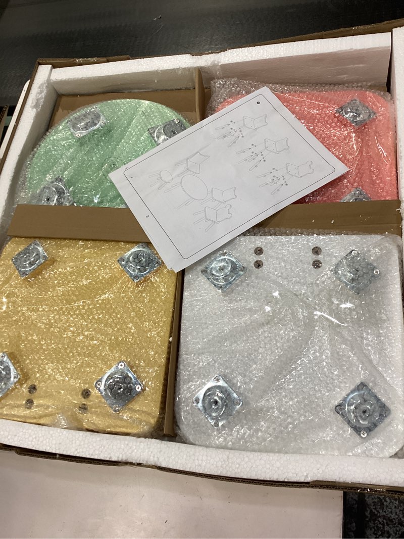 Condition photo showing New/Like New for Kids Animal Table & Chair Set- Toddler Table w 3 Toddler Seats & Adult Stool for Arts, Activities- Adorably Themed Playroom Furniture, Dining Table or Activity Center for Daycares Classroom Play Area