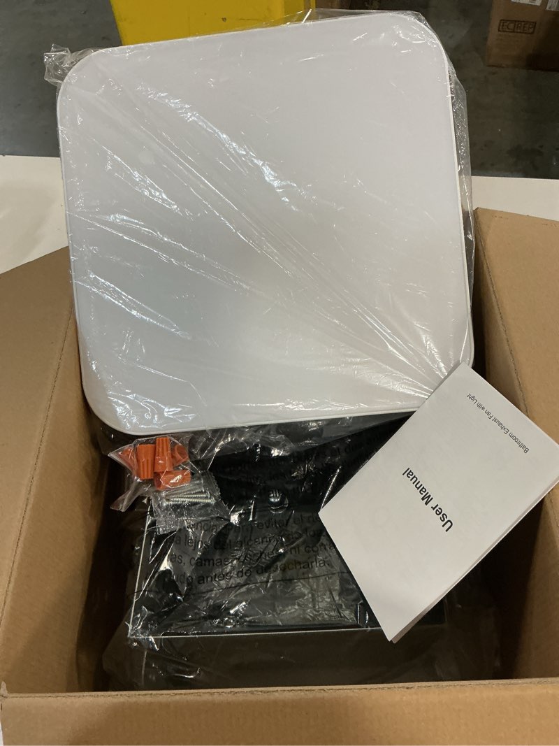 Condition photo showing New/Like New for fitop bathroom exhaust fan with light, 110 cfm 43w 1200lm ceiling mount shower ventilation exhaust with light, 1.0 sones bathroom vent with light, bathroom fan led light 3000k/4000k/5000k white