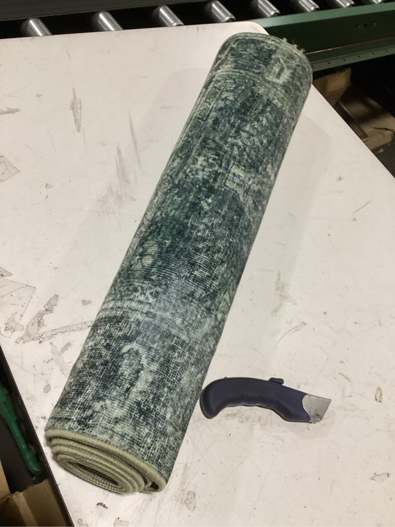 Condition photo showing New/Like New for loloi anniston collection ans-02 lagoon/natural 2'-6" x 7'-6" machine wash runner rug lagoon / natural 2'6" x 7'6" (rectangular)