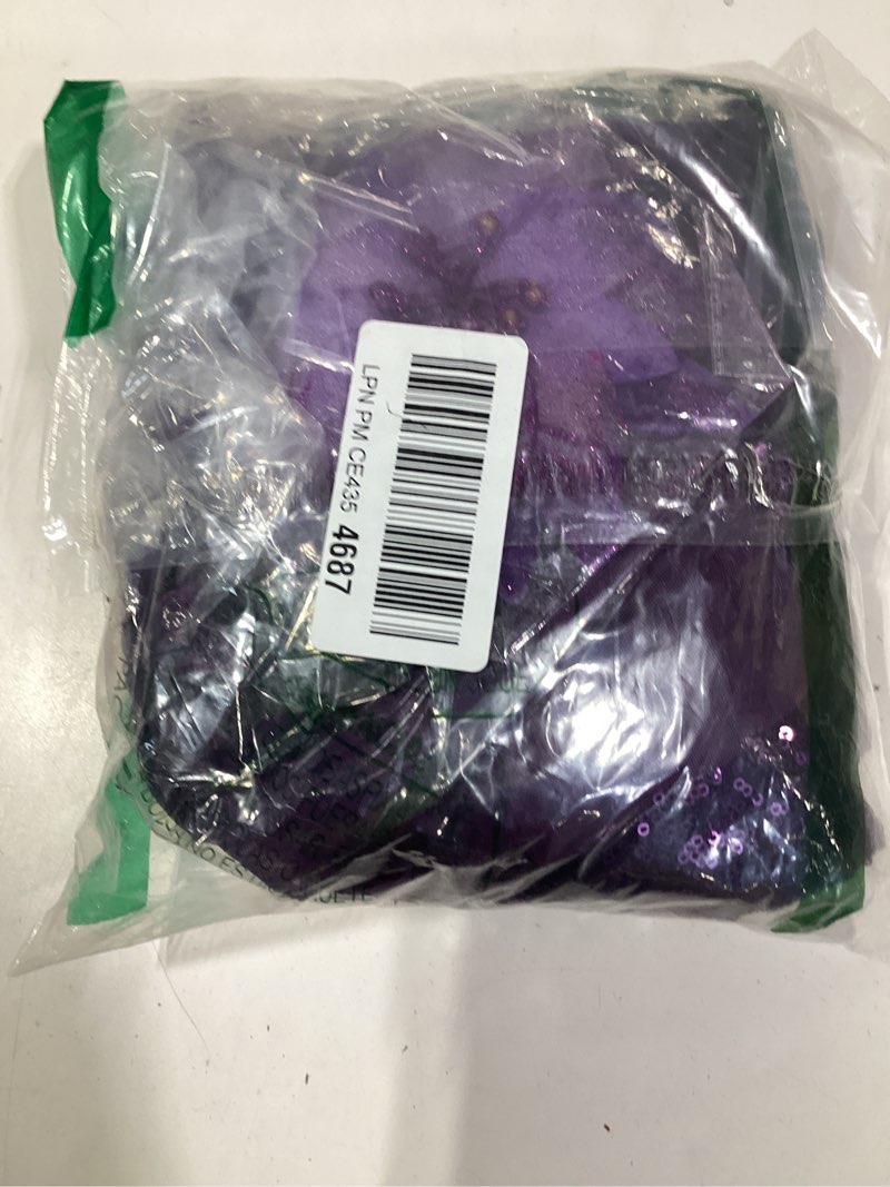 Condition photo showing Good Condition for ODASDO Women Lyrical Dance Costume Modern Contemporary Dancewear Sequin Tulle Leotard Dress with Flower Hair Clip Medium Purple