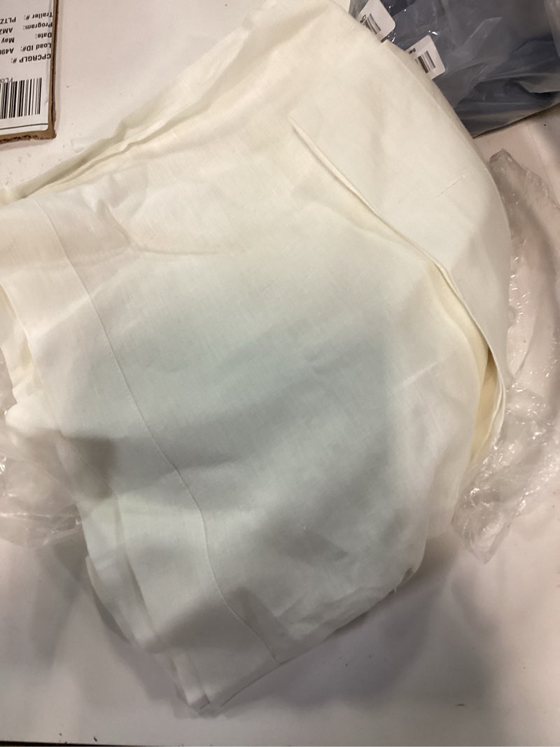 Condition photo showing Good Condition for european linen shower curtain, one size, ivory