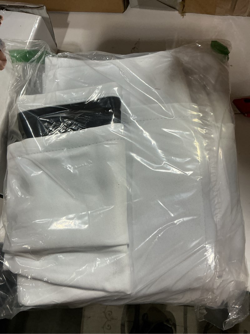 Condition photo showing Good Condition for ChrisDowa 100% Blackout Curtains 63 inch Long for Bedroom with Black Liner, 2 Thick Layers Total Blackout Thermal Insulated Grommet Window Curtains 2 Panels Set (Greyish White, 38 x 63 Inch) 38"W x 63"L (Pack of 2) Greyish White
