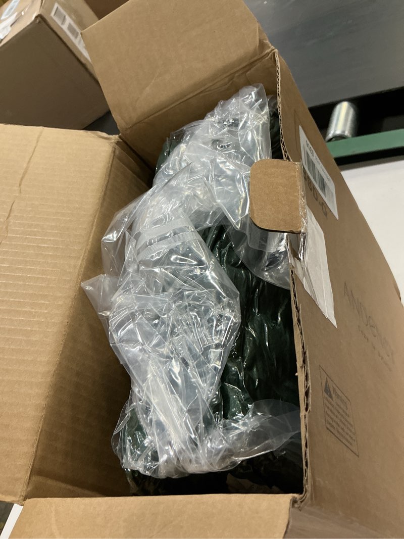 Condition photo showing New/Like New for andency queen comforter set 7 piece dark emerald green - bed in a bag queen boho lightweight fluffy tufted bedding sets with comforter, sheets, pillowcases & shams emerald green queen (90"x90")